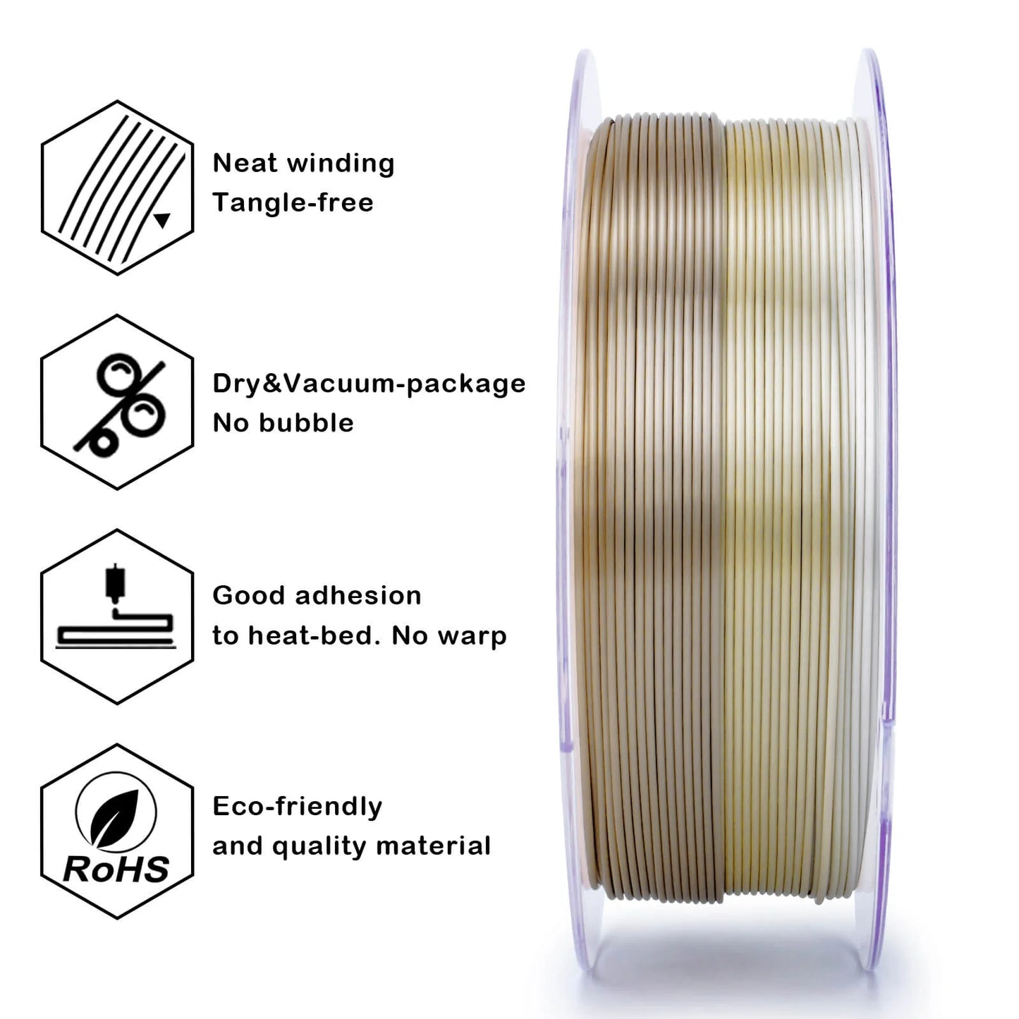 Champagne Sheen Gradient Silk Filament