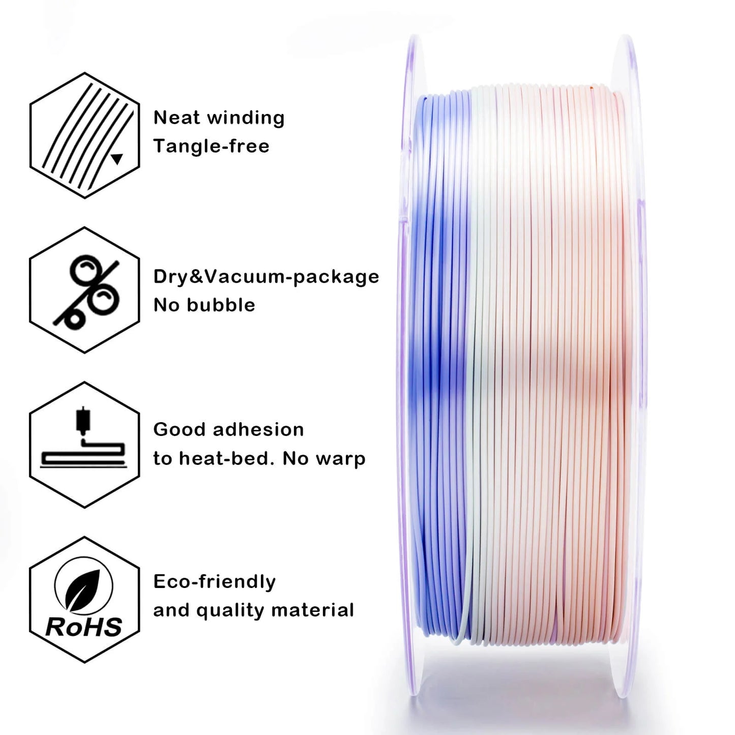 Pastel Pearl Gradient Silk Filament