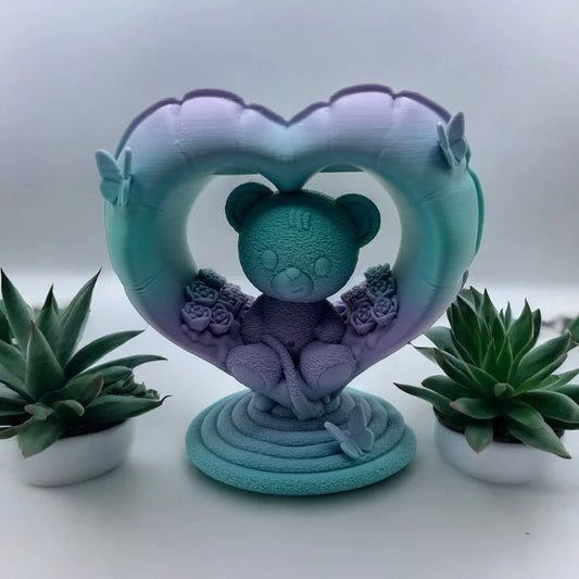 Teddy Bear Heart Ornament
