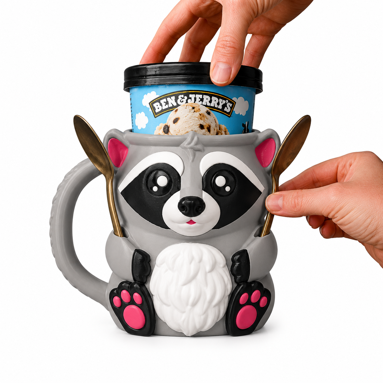 Raccoon Ice Cream Tub Holder