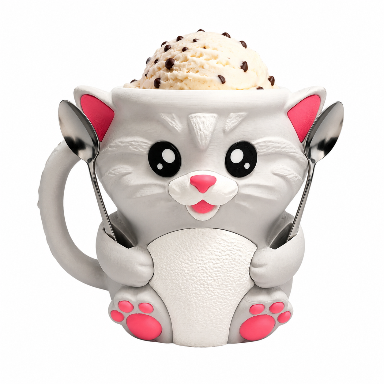 Cat Ice Cream Tub Holder