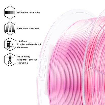 Peach Blush Gradient Silk Filament