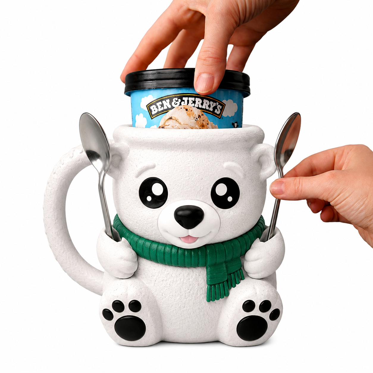 Polar Bear Ice Cream Tub Holder
