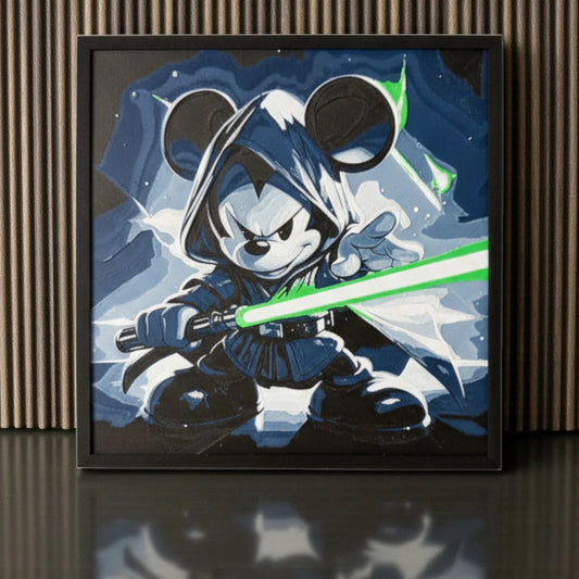 Jedi Mouse Framed 3D Fan Art Print