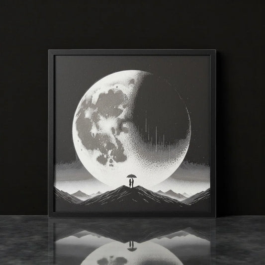 Moonlit Embrace Framed 3D Art Print