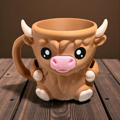 Highland Cow Ice Cream Tub Holder