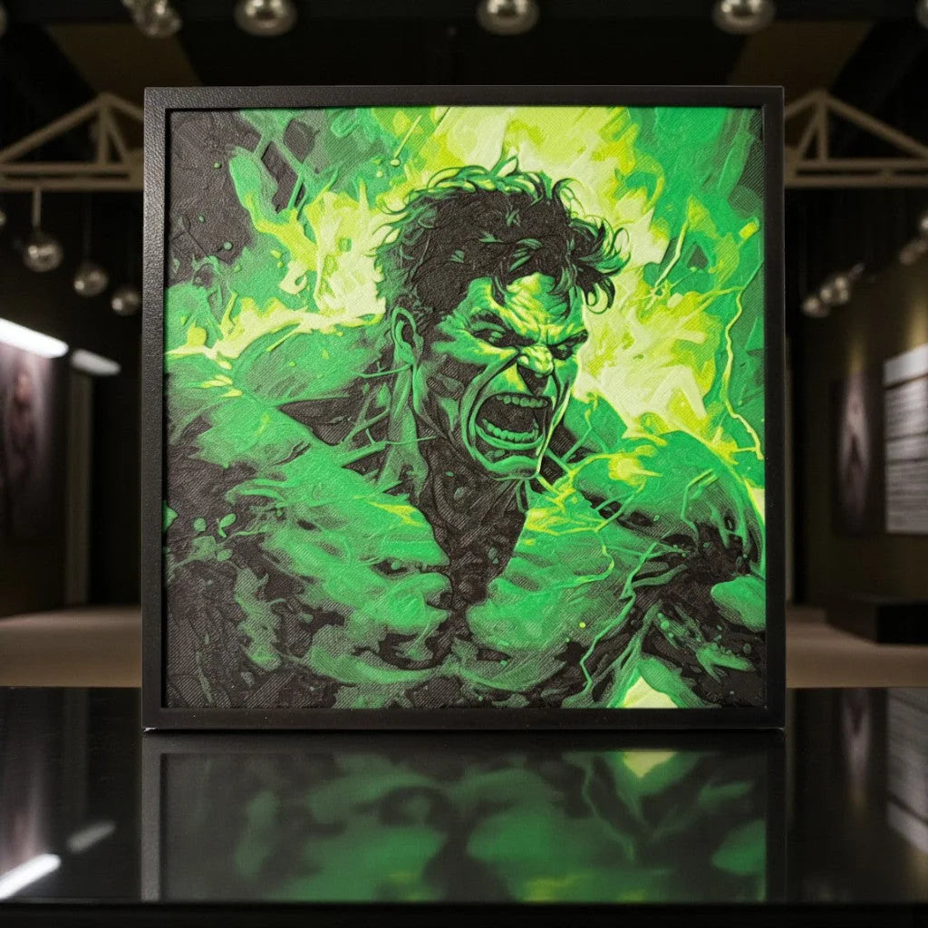 Green Rage Framed 3D Fan Art Print