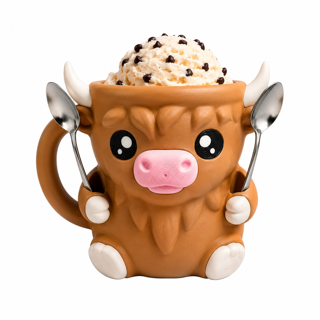 Highland Cow Ice Cream Tub Holder