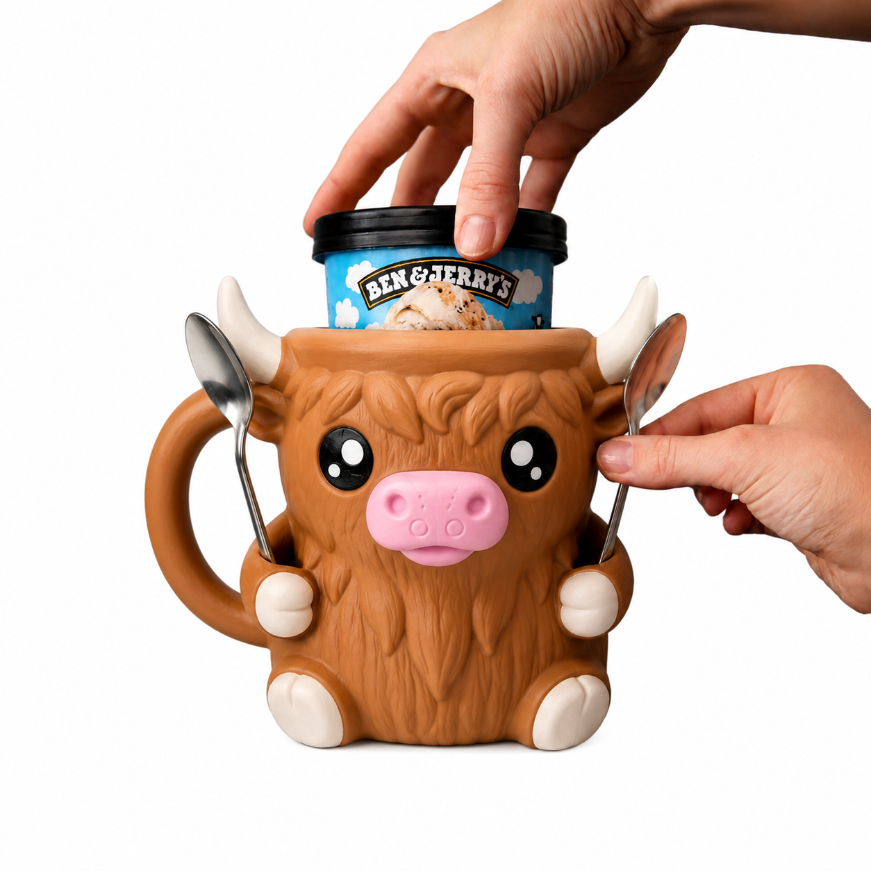 Highland Cow Ice Cream Tub Holder
